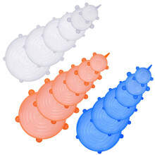 Couvercles extensibles en silicone, paquet de 12, réutilisables, durables et extensibles pour s'adapter à des contenants de tailles et de formes