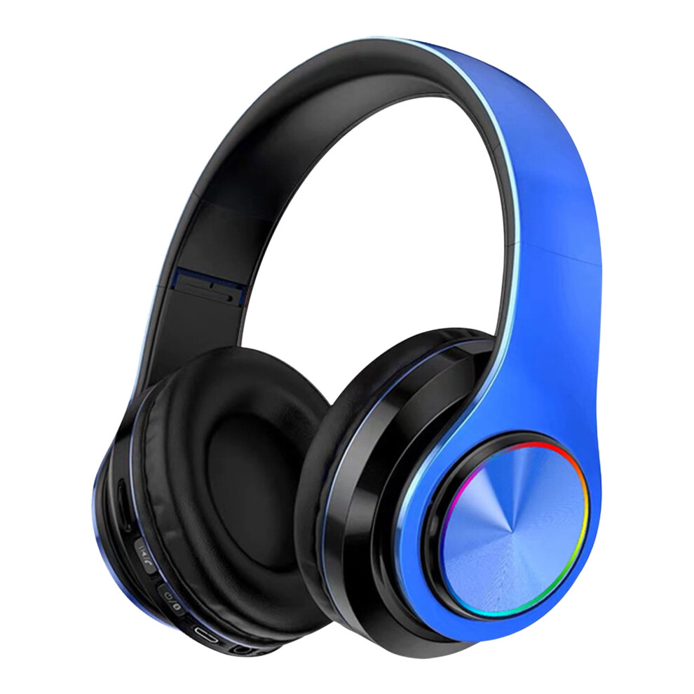 Headset Wireless Bluetooth Macaron Colored Luminous Seven Color Breathing Head Mounted Bluetooth Earphones Over-Ear Headphones Light 9558633864991