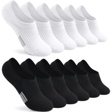Onzichtbare damessokken met demping, laag model, met verborgen voering voor sneakers, enkelsokken, onzichtbare hardloopsokken, 4/6 paar