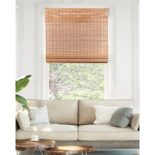 Bamboo Roman Shades for Windows, 31" W x 48" H, Compatible with Squirrel
