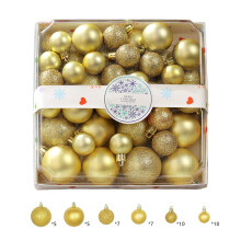 44pcs Shatterproof Christmas Ornaments Set (2") – Red, Green, Gold, Pink Plastic Balls for Tree & Party Decor, Compatible with Xmas Trees