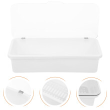 Plastbestikk- og spisepinnarrangør med dreneringslokk