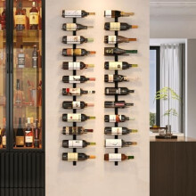 24-Bottle Wall-Mounted Wine Rack, Detachable & Modular – Use 1 or 4 Units, DIY Display for Restaurant/Bar/Cellar