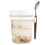 Βάζα Oats Overnight Mason με καπάκι και κουτάλι, αεροστεγές δοχείο βρώμης μεγάλης 1