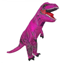 Costume gonflable de dinosaure T-Rex pour Halloween, fête d'enfants, jeux amusants en extérieur, photo, poupée animal de dessin animé - prune