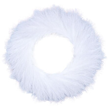 Guirlanda de capim-dos-pampas artificial, 20 cm, grande, pomposa, estilo boho, branca.
