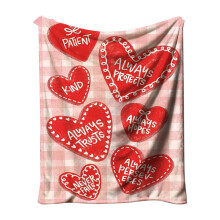 Valentine Flannel Blanket Throw – Love Hearts Red Soft Fuzzy Plush Fleece, Cozy for Couch/Sofa/Bed, Ideal Gift for Women, Couples, Mom