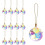 Mini décorations de Noël en verre cristal coloré, 3 cm 1
