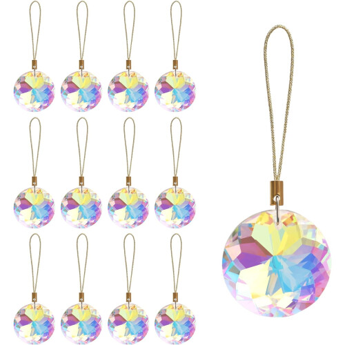 Mini décorations de Noël en verre cristal coloré, 3 cm