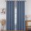 Faux Linen Blackout Thermal Curtains 2 Panels 52x96 in 1