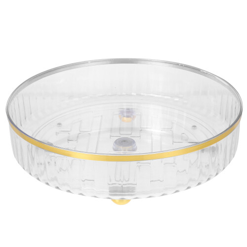 Transparente, drehbare Aufbewahrungsschale, 27 cm