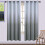 Ombre Blackout Curtains 52x84 in, Grey Gradient Thermal 1