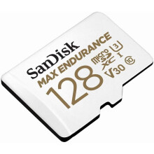 128GB MAX Endurance microSDXC Card with Adapter for Home Security Cameras and Dash cams - C10, U3, V30, 4K UHD, Micro SD Card - SDSQQVR-128G-GN6IA