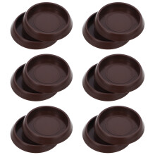 Cupáin Rothlach Cairpéad LEDMOMO12Pcs Greamairí Frith-Shleamhnáin Plaisteacha Donn le haghaidh Troscáin Eile