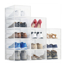 EDX Stackable Clear Shoe Boxes – 15-Piece Ventilated