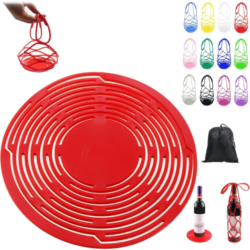 Borsa organizer da cucina in silicone – Portabottiglie multiuso e