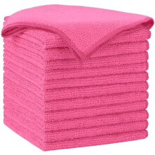 Chiffons de nettoyage en microfibre (lot de 12), 30 x 30 cm, doux et absorbants, non pelucheux, sans traces, pour voiture, fenĂŞtres, cuisine, maison