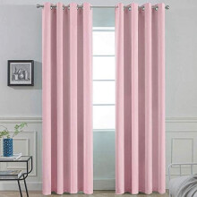 Rideaux occultants roses à œillets, rideaux thermiques isolants pour chambre à coucher (52 po x 96 po, une paire)