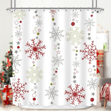 Snowflake Shower Curtain 72x72 in Polyester