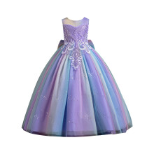 Schattige meisjesjurk, lieve kinderjurk met pailletten en bloemen, bruiloftsjurk, bruidsmeisjesjurk, galajurk, feestjurk, lange formele jurk,