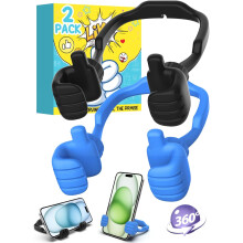 Alla hjärtans dag-presenter till tonåringar och män: 2-pack Thumbs Up Lazy-telefonstativ, kompatibelt med alla telefoner
