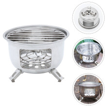 Portable Stainless Steel Camping Grill Set, Small BBQ Stove