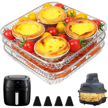 Air Fryer Rack 7 Inch 3-Piece Stainless Steel Stackable
