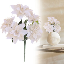 Pink Faux Poinsettia Stems 5-Pack