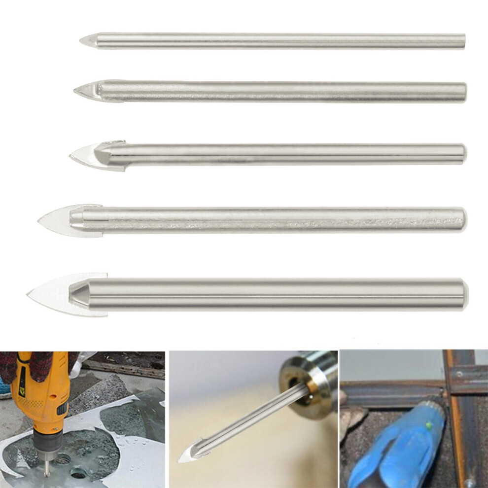 Ceramic Drill Bits For Tiles 5Pcs Ceramic Tile Marble Glass Drill Bit Set Precise Design For Bench Drill Use 9485826407409