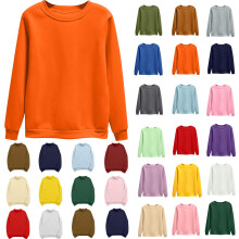 Damen-Sweatshirt in Übergröße, Oversize-Sweatshirt mit Rundhalsausschnitt, langen Ärmeln und Rollkragen, Samt-Sweatshirt, Orange, Größe 3XL