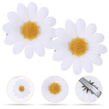 OUNONA Madeliefjes Haarclips, 12 stuks Zonnebloem Haarclips met Krokodillenprint voor Strandbruiloft