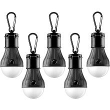 Tragbare LED-Zeltlampe, 5er-Pack, mit Hakenbefestigung, geeignet für Notfälle, Camping und als Sturm-/Notfalllampe – kompatibel mit