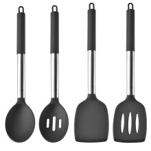 4-Piece Silicone Cooking Utensil Set, Heat-Resistant &