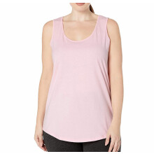 Letné polyesterové bezrukávové nadrozmerné tielka pre ženy, ružové srdce, dámske plus size tričko s výstrihom do V, jednofarebný top