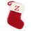 Knitted Christmas Stocking with Initials, Red and White, 1