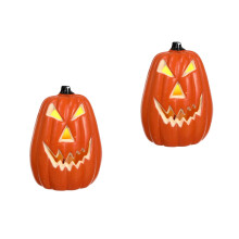 Lot de 2 décorations citrouille vintage, grande citrouille en plastique pour porche, décoration citrouille amusante pour intérieur et extérieur