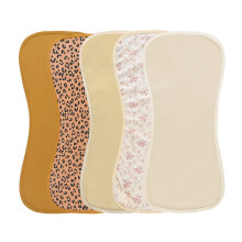 Paninhos de ombro para bebês, pacote com 5 unidades, tamanho grande (53 cm x 25 cm), extra macios e absorventes, com estampa de flores.