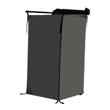 Vehicle Side Shower Tent,Changing Dressing Room Hiking Bathroom Overland Outdoor Toilet Stall for Long Road Trips, Van,Beach Black
