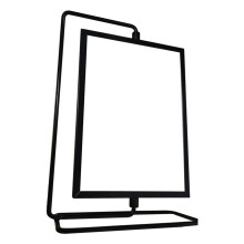 Clearance Double Sided Rotating Black Metal Picture Frame,Floating Picture Frame for Home Decoration and Vertical Postcard Stand