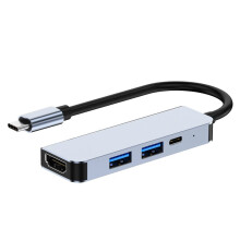 USB-C-hub 4-in-1 met 4K HDMI en PD-laden