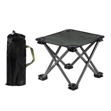 Tabouret de camping pliant robuste – Cadre en acier, 100 kg,