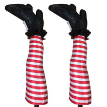 Lot de 2 piquets décoratifs d'Halloween pour jardin - Accessoires de sorcière réalistes pour événements sur terrasse - Résistants aux