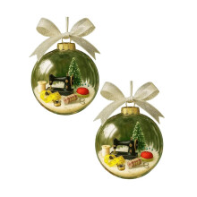 Vintage Sewing Machine Snow Globe Ornament