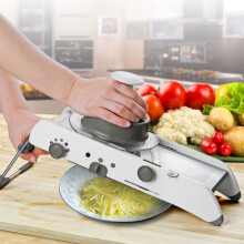 Râpe de cuisine, trancheuse à aliments en acier inoxydable blanc, 1 pièce