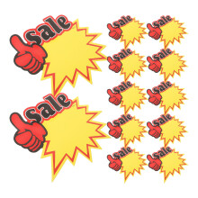100pcs Star Shaped Signs Star Burst Signs For Garage Sale Supplies Sign Yard Sale Supplies For Sale Sign Suitable For Supermarket Store