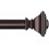 Varão de cortina ajustável em bronze, 168–120 polegadas (1,68–305 cm) de diâmetro, 1 polegada de diâmetro. 1
