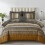 Boho Comforter Set Brown Black 8-Piece Microfiber 1