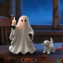 Ghost and Dog Candle Holder – Halloween Tabletop
