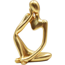 Harpiksstatue i tenkestil, dekorasjon, abstrakte skulpturer, samlefigurer for hjemmeinnredning, moderne kontorhylle, skrivebord,