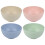 4-pack okrossbara plastskålar 12x12x6cm 1